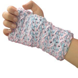 2/$30 Pink/blue fingerless gloves